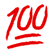 Emoji 💯 100 Punti su Apple iOS 10.0.