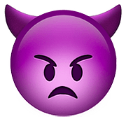 Emoji 👿 Faccina Arrabbiata Con Corna su Apple iOS 10.0.