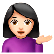 💁🏻 Emoji Infoschalter-Mitarbeiter(in): helle Hautfarbe Apple iOS 10.0.