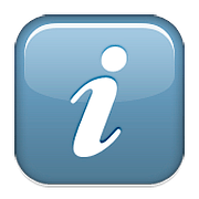 ℹ️ Emoji Buchstabe „i“ in blauem Quadrat Apple iOS 10.0.