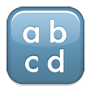 Emoji 🔡 Pulsante Con Lettere Latine Minuscole su Apple iOS 10.0.