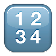 Emoji 🔢 Pulsante Con Numeri su Apple iOS 10.0.