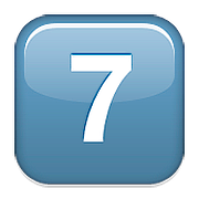 Emoji 7️⃣ Tasto: 7 su Apple iOS 10.0.