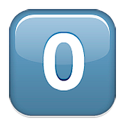Emoji 0️⃣ Tasto: 0 su Apple iOS 10.0.