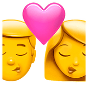 👩‍❤️‍💋‍👨 Emoji sich küssendes Paar: Frau, Mann Apple iOS 10.0.