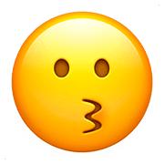 Emoji 😗 Faccina Che Bacia su Apple iOS 10.0.