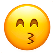 😙 Emoji Rosto Beijando Com Olhos Sorridentes na Apple iOS 10.0.