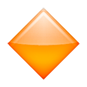 🔶 Emoji Rombo Naranja Grande en Apple iOS 10.0.