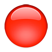 🔴 Emoji Círculo Rojo Grande en Apple iOS 10.0.