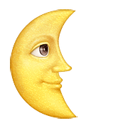 🌜 Emoji Luna De Cuarto Menguante Con Cara en Apple iOS 10.0.
