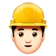 👷🏻‍♂️ Emoji Obrero Hombre: Tono De Piel Claro en Apple iOS 10.0.