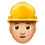 👷🏼‍♂️ Emoji Obrero Hombre: Tono De Piel Claro Medio en Apple iOS 10.0.