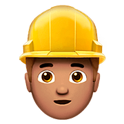 Emoji 👷🏽‍♂️ Operaio Edile Uomo: Carnagione Olivastra su Apple iOS 10.0.