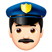 👮🏻‍♂️ Emoji Polizist: helle Hautfarbe Apple iOS 10.0.