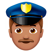 Emoji 👮🏽‍♂️ Poliziotto Uomo: Carnagione Olivastra su Apple iOS 10.0.