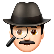 🕵🏻‍♂️ Emoji Detective Hombre: Tono De Piel Claro en Apple iOS 10.0.