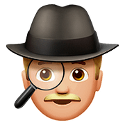 🕵🏼‍♂️ Emoji Detective Hombre: Tono De Piel Claro Medio en Apple iOS 10.0.