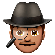 🕵🏽‍♂️ Emoji Detective Hombre: Tono De Piel Medio en Apple iOS 10.0.