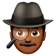 🕵🏾‍♂️ Emoji Detetive Homem: Pele Morena Escura na Apple iOS 10.0.