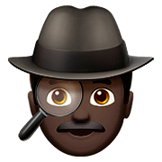 🕵🏿‍♂️ Emoji Detective Hombre: Tono De Piel Oscuro en Apple iOS 10.0.
