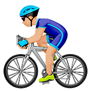 🚴🏼‍♂️ Emoji Homem Ciclista: Pele Morena Clara na Apple iOS 10.0.