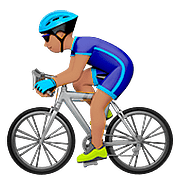 Emoji 🚴🏽‍♂️ Ciclista Uomo: Carnagione Olivastra su Apple iOS 10.0.