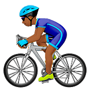 Emoji 🚴🏾‍♂️ Ciclista Uomo: Carnagione Abbastanza Scura su Apple iOS 10.0.