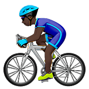 🚴🏿‍♂️ Emoji Hombre En Bicicleta: Tono De Piel Oscuro en Apple iOS 10.0.