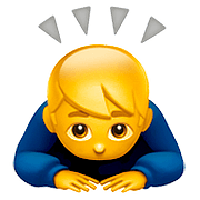 🙇‍♂️ Emoji sich verbeugender Mann Apple iOS 10.0.