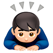 Emoji 🙇🏻‍♂️ Uomo Che Fa Inchino Profondo: Carnagione Chiara su Apple iOS 10.0.