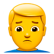 🙍‍♂️ Emoji Hombre Frunciendo El Ceño en Apple iOS 10.0.