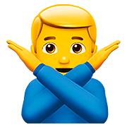 🙅‍♂️ Emoji Hombre Haciendo El Gesto De «no» en Apple iOS 10.0.