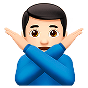 🙅🏻‍♂️ Emoji Mann mit überkreuzten Armen: helle Hautfarbe Apple iOS 10.0.
