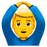 Emoji 🙆‍♂️ Uomo Con Gesto OK su Apple iOS 10.0.