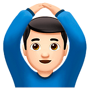Emoji 🙆🏻‍♂️ Uomo Con Gesto OK: Carnagione Chiara su Apple iOS 10.0.