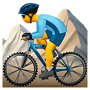 Emoji 🚵‍♂️ Ciclista Uomo Di Mountain Bike su Apple iOS 10.0.
