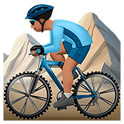 🚵🏽‍♂️ Emoji Homem Fazendo Mountain Bike: Pele Morena na Apple iOS 10.0.