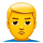 Emoji 🙎‍♂️ Uomo Imbronciato su Apple iOS 10.0.