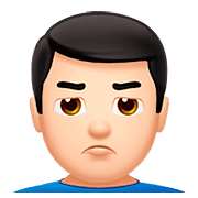 🙎🏻‍♂️ Emoji Hombre Haciendo Pucheros: Tono De Piel Claro en Apple iOS 10.0.