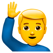 🙋‍♂️ Emoji Hombre Con La Mano Levantada en Apple iOS 10.0.