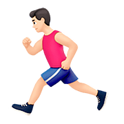 🏃🏻‍♂️ Emoji Hombre Corriendo: Tono De Piel Claro en Apple iOS 10.0.