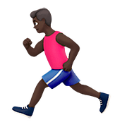 🏃🏿‍♂️ Emoji Hombre Corriendo: Tono De Piel Oscuro en Apple iOS 10.0.
