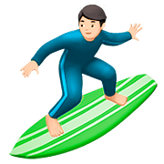 🏄🏻‍♂️ Emoji Hombre Haciendo Surf: Tono De Piel Claro en Apple iOS 10.0.