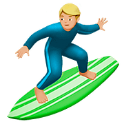 🏄🏼‍♂️ Emoji Hombre Haciendo Surf: Tono De Piel Claro Medio en Apple iOS 10.0.