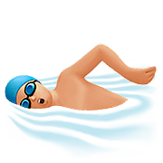 Emoji 🏊🏼‍♂️ Nuotatore: Carnagione Abbastanza Chiara su Apple iOS 10.0.