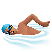 🏊🏽‍♂️ Emoji Hombre Nadando: Tono De Piel Medio en Apple iOS 10.0.