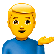 Emoji 💁‍♂️ Uomo Con Suggerimento su Apple iOS 10.0.