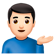 💁🏻‍♂️ Emoji Infoschalter-Mitarbeiter: helle Hautfarbe Apple iOS 10.0.