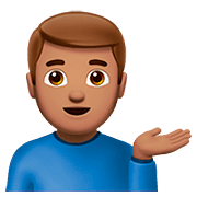 💁🏽‍♂️ Emoji Empleado De Mostrador De Información: Tono De Piel Medio en Apple iOS 10.0.