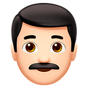 👨🏻 Emoji Mann: helle Hautfarbe Apple iOS 10.0.